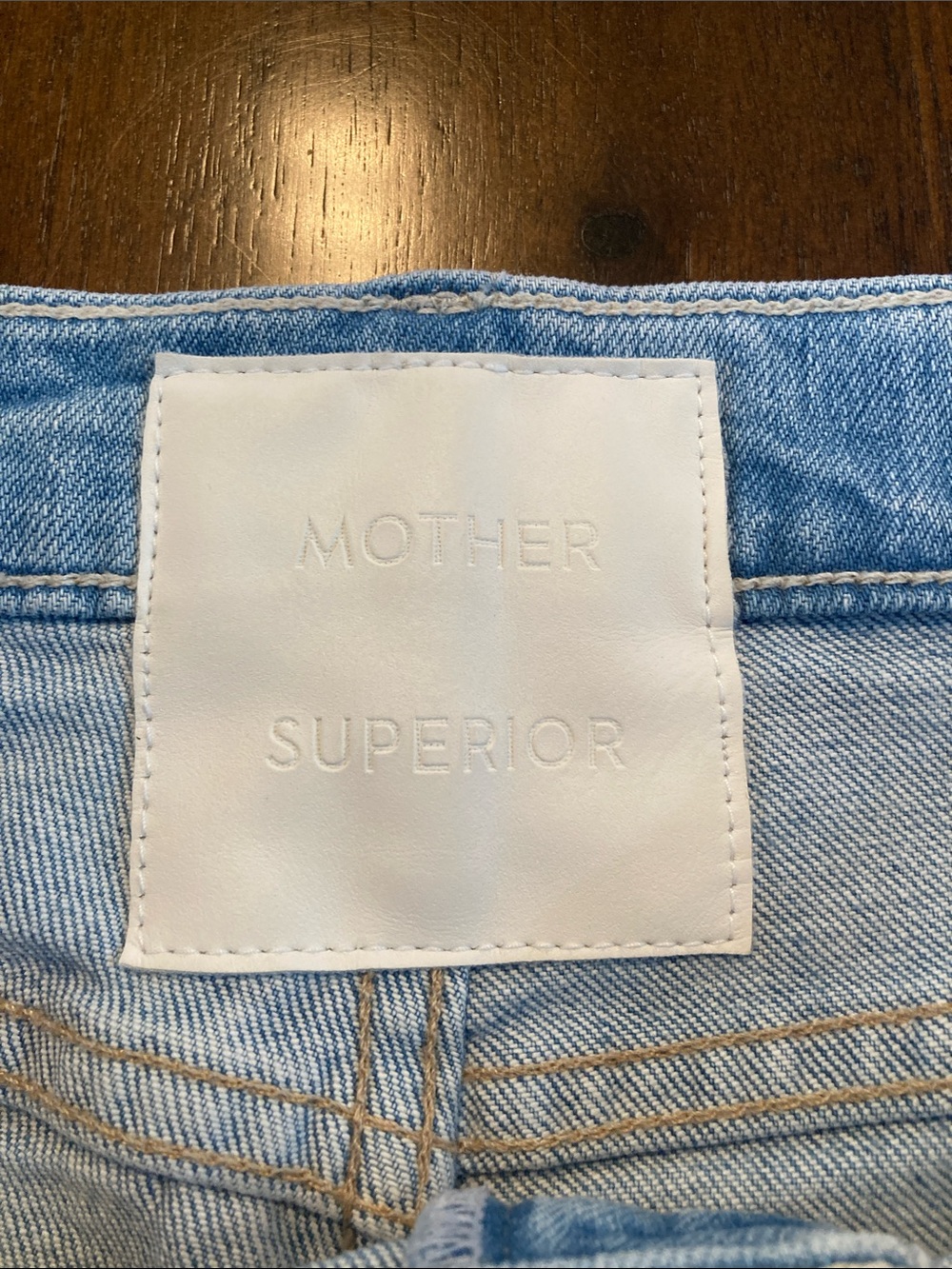 MOTHER The Smarty Pants Skimp dont be a square light blue - Picture 2 of 11
